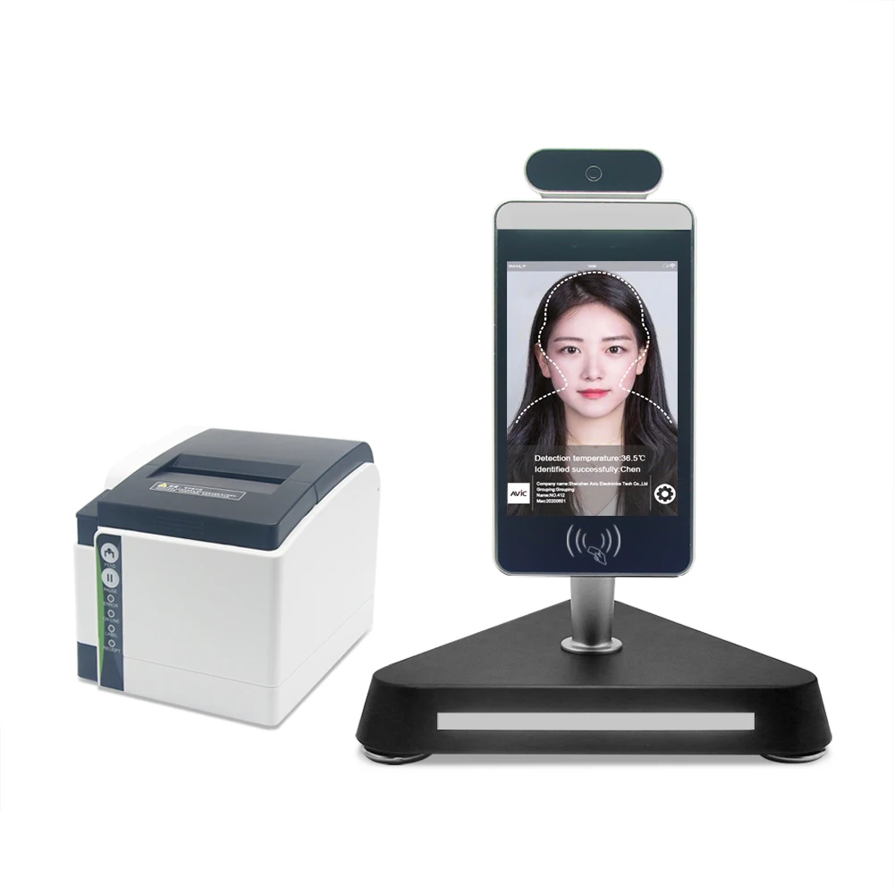 Factory direct price 8 inch infrared- android 7.1 tablet face recognition camera non-contact thermometer