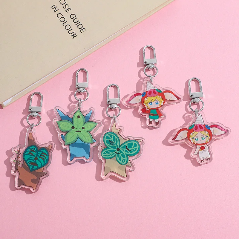 No minimum custom logo acrylic charms high quality transparent double side printing anime figures acrylic keychain