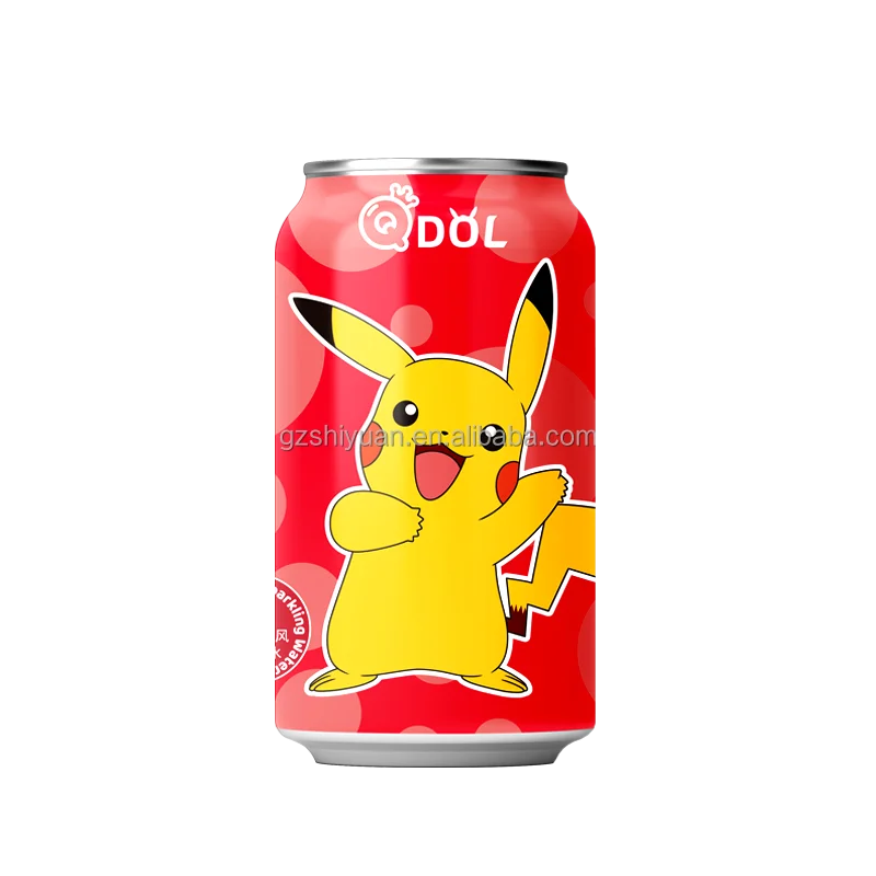 Wholesale QDOL soft drinks 330ml strawberry flavor soft drinks hot selling carbonated exotic drinks