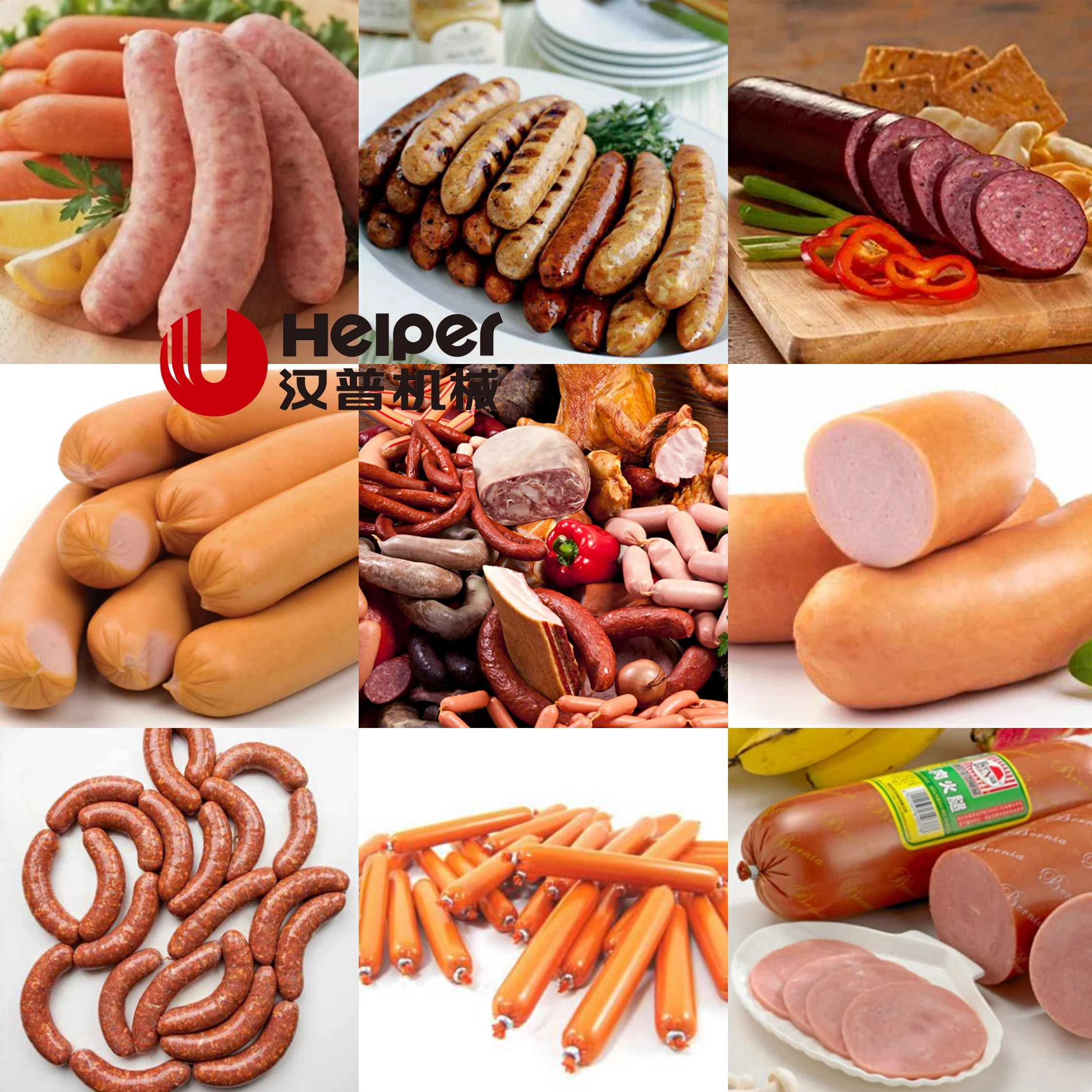 High output automatic sausage making equipments stuffer clipper clipping twisting machine