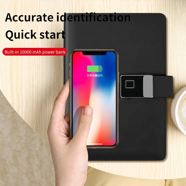 Внешний аккумулятор с USB-флэш-накопителем и блокировкой отпечатков пальцев