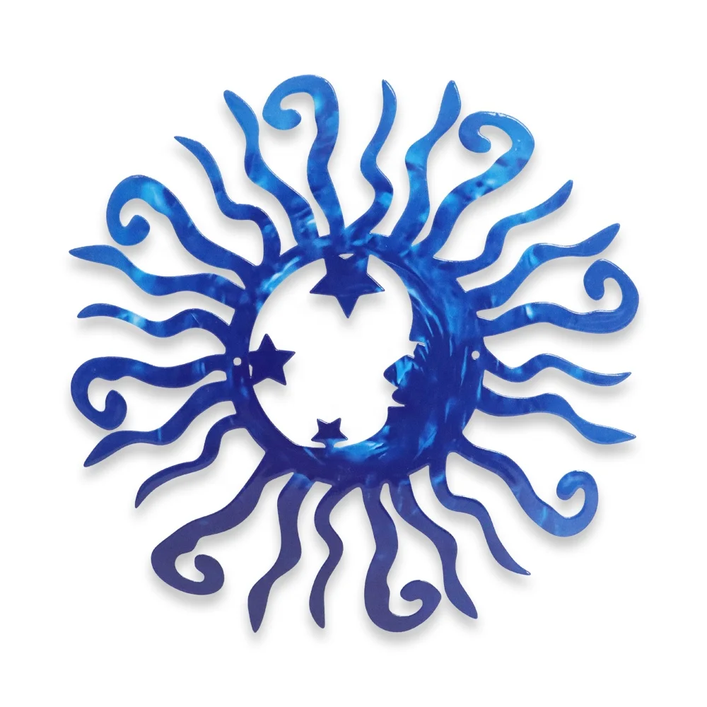 Tie Dye Wacky Sun Metal Wall Art Outdoor Decor Idea for Garden and Home,Farmhouse Fence,Living Room, Porch Indoor