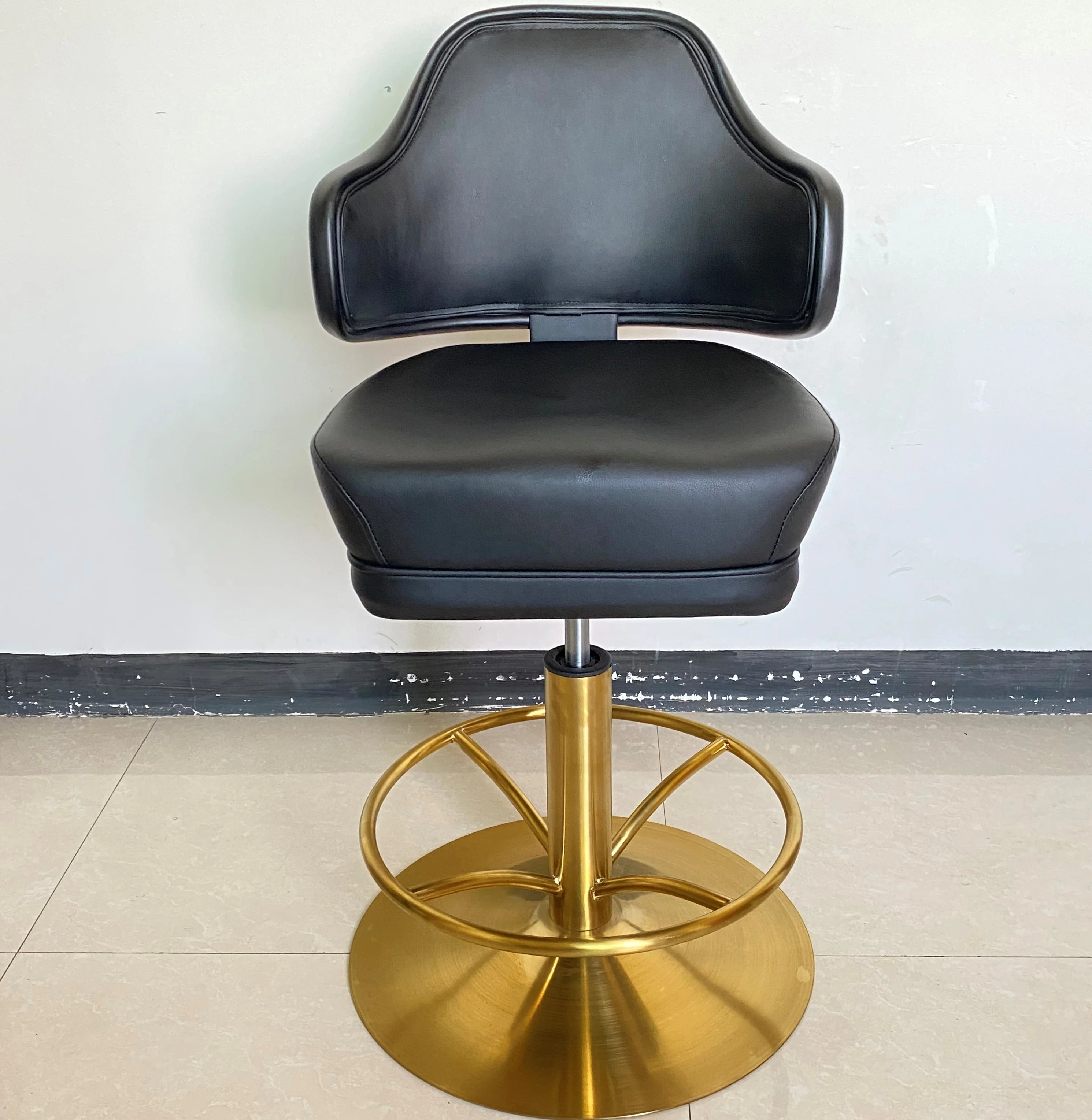 High End Casino Chairs Swivel Lifting Gambling Stools Slot Machine Adjustable Genuine Leather Poker Chairs