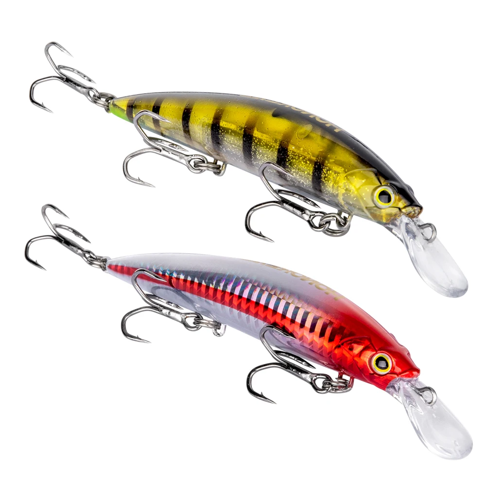 HONOREAL High Quality OEM 3D Eyes Sinking Fishing Lure Luminous Minnow Hard Bait Top Seller Made of Durable Plastic