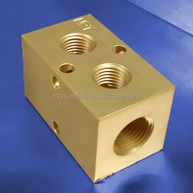 Customized Quick Coupling Piston Distributor Brass Manifold Block for Lubrication System