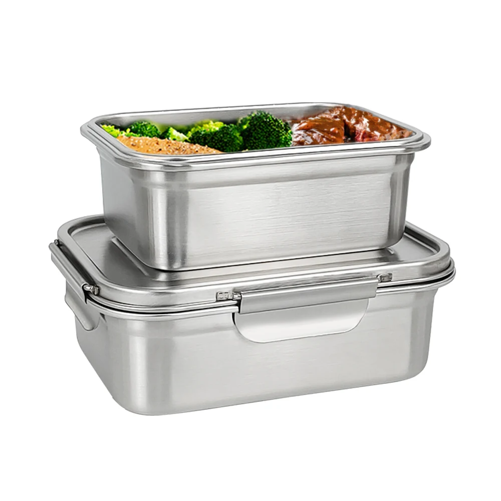 Lihong Stainless steel lunch box for school bento tiffin box containers double/four seal buckle 304 steel tiffin box for kids