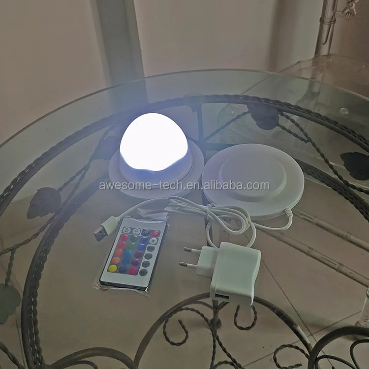 Wireless Induction Charging Led Light Base Rechargeable Battery Powered LED Furniture Fixture Replacement Spare Lights