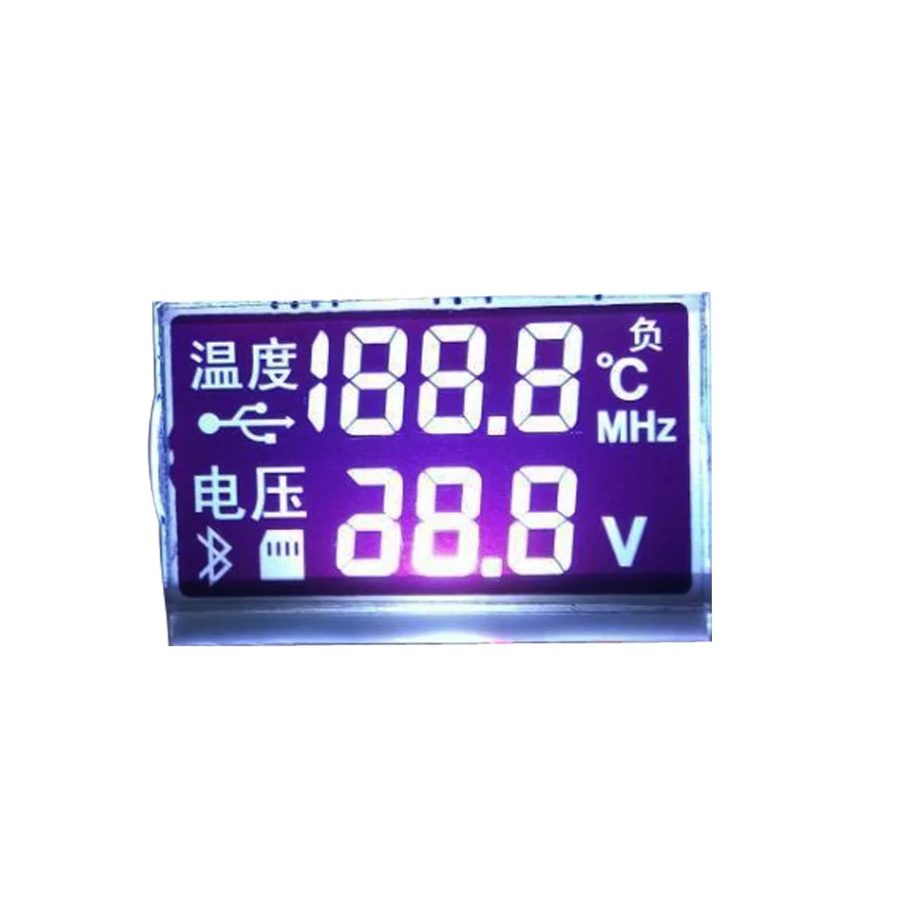 segment 6 digits tn energy meter positive transparent 7 segment lcd