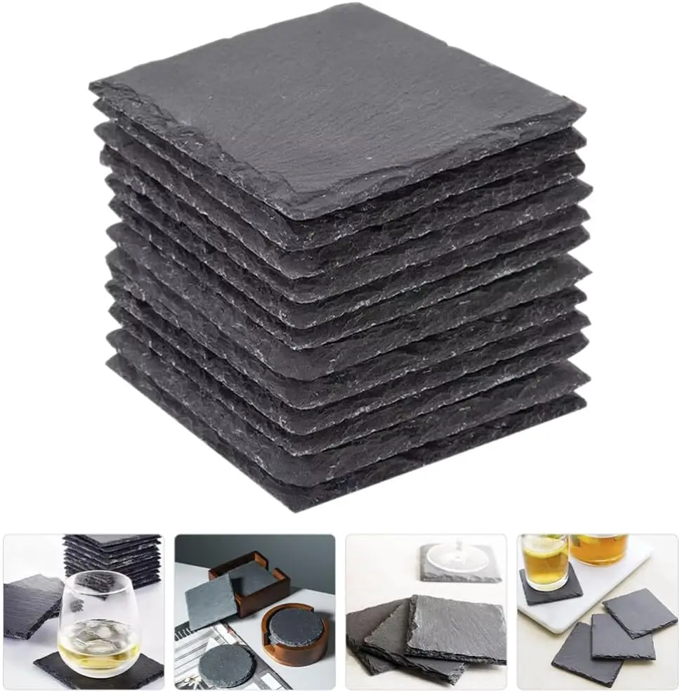 good price sublimation slate coaster bulk stone roller stone coaster for sale