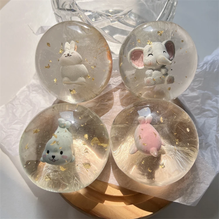 OEM Private Label Crystal Cartoon Gold Soap Moisturizing Whitening 24k Gold Foil Amino Acid Handmade Bar Soap