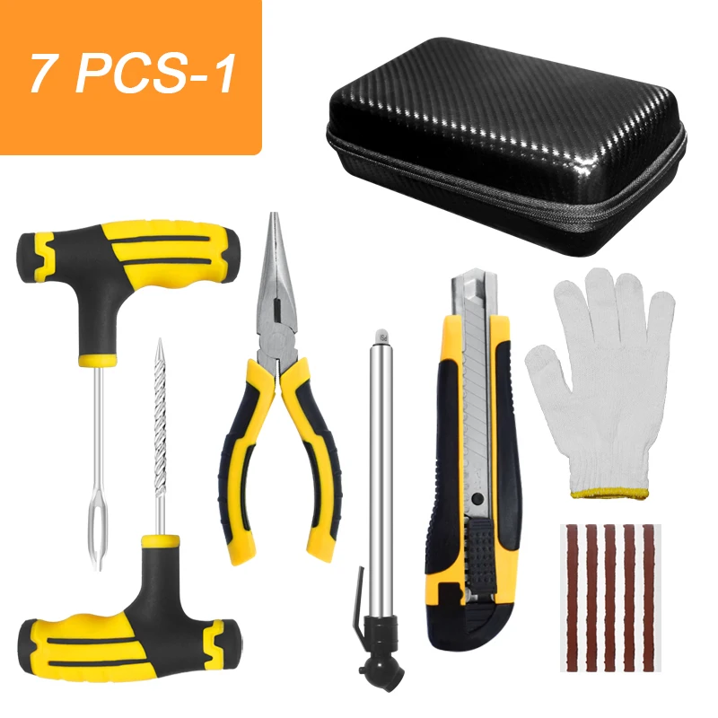 Solude 7 Pieces Customizable High Quality Bicycle Truck Car Tubeless Large Bore Tyre Valve Repair Kit