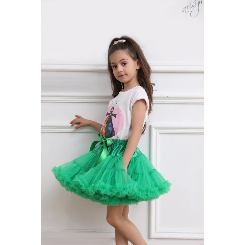 New Toddler Girls Lace Tutu Skirts Fluffy Children Ballet Skirts  Princess Tulle clothes
