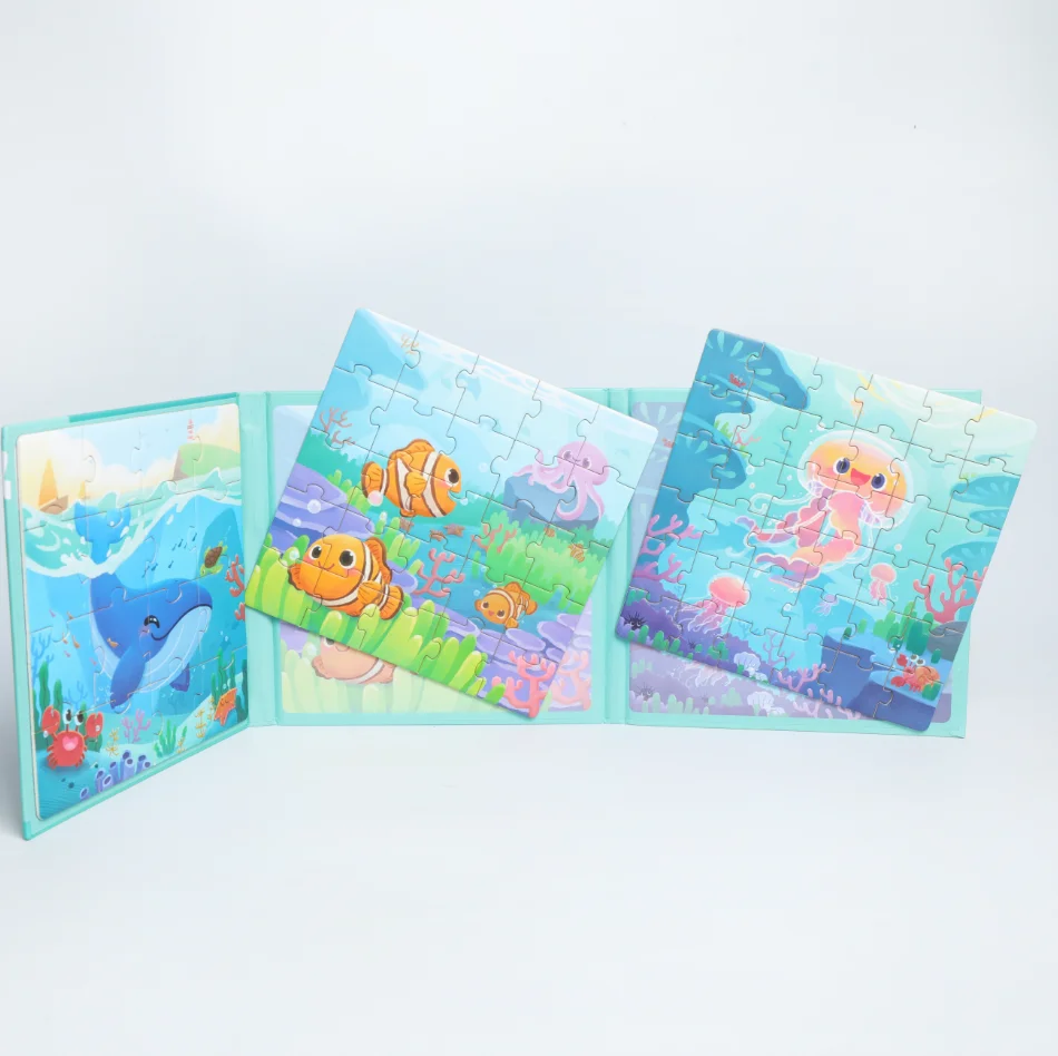 Магнитные наклейки для холодильника обучающая детская Магнитная 3d книга-головоломка