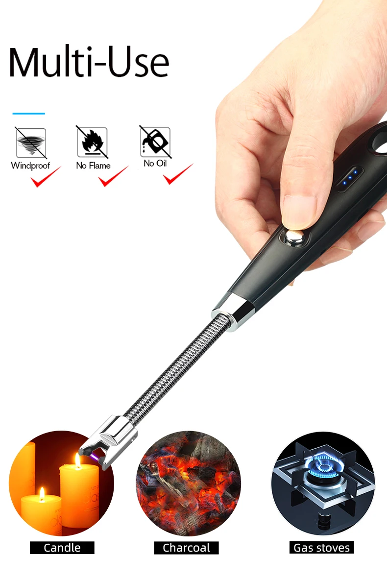 Cheap Factory Price Gold Long Stick Electric Stove Lighter for Candles Rechargeable Kitchen,Wholesale Customize Candle Lighters