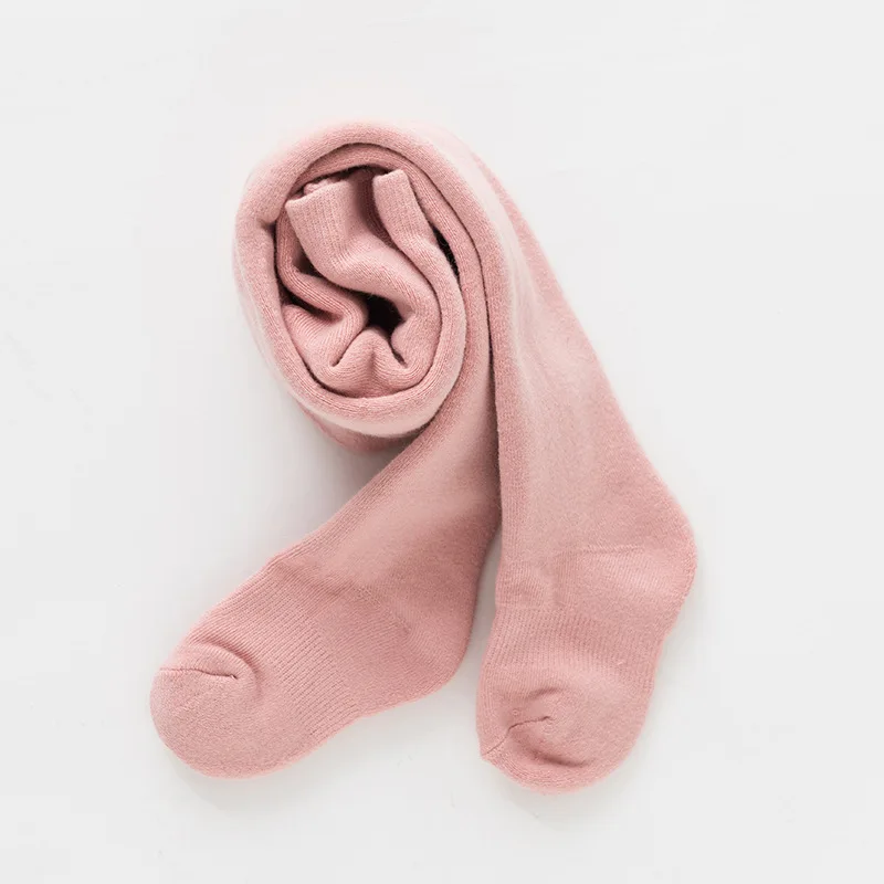 Детские осенне-зимние колготки для девочек, детские цветочные чулки, хлопковые теплые колготки