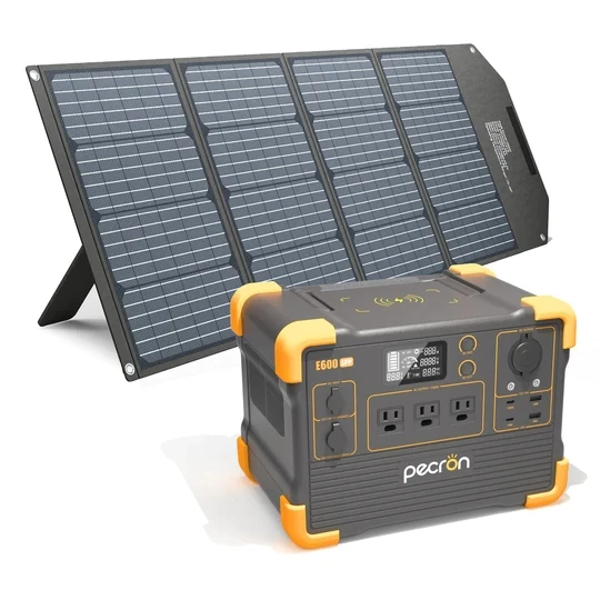 Pecron 1200W lithium ion E1000PRO portable power station, camping generator, light-weight solar system