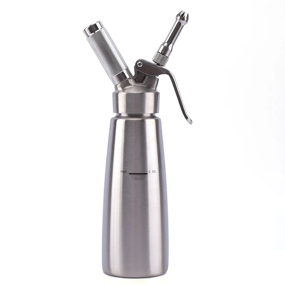 Professional 500ml Whipped Cream Dispenser Stainless Steel Cream Whipper