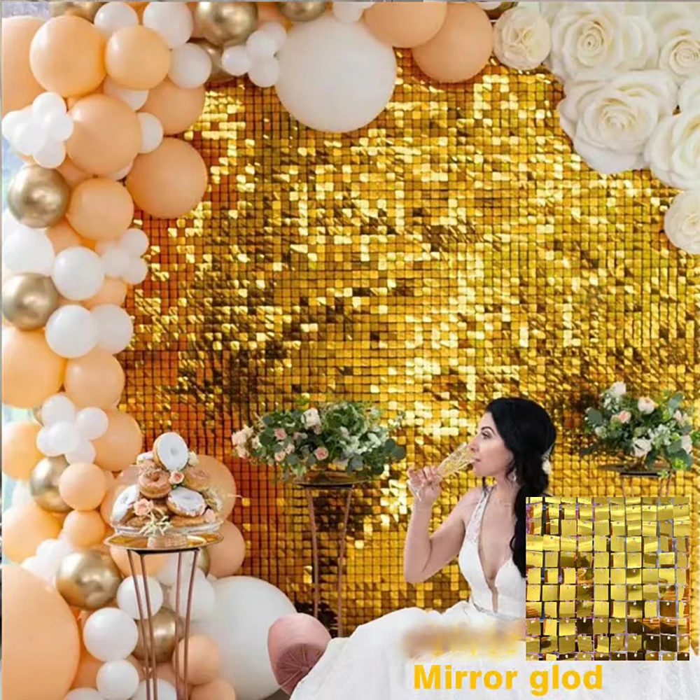 Wedding Birthday New Year Eve Sequin Wall Shimmer Wall Air Activated Wall Panels Backdrop