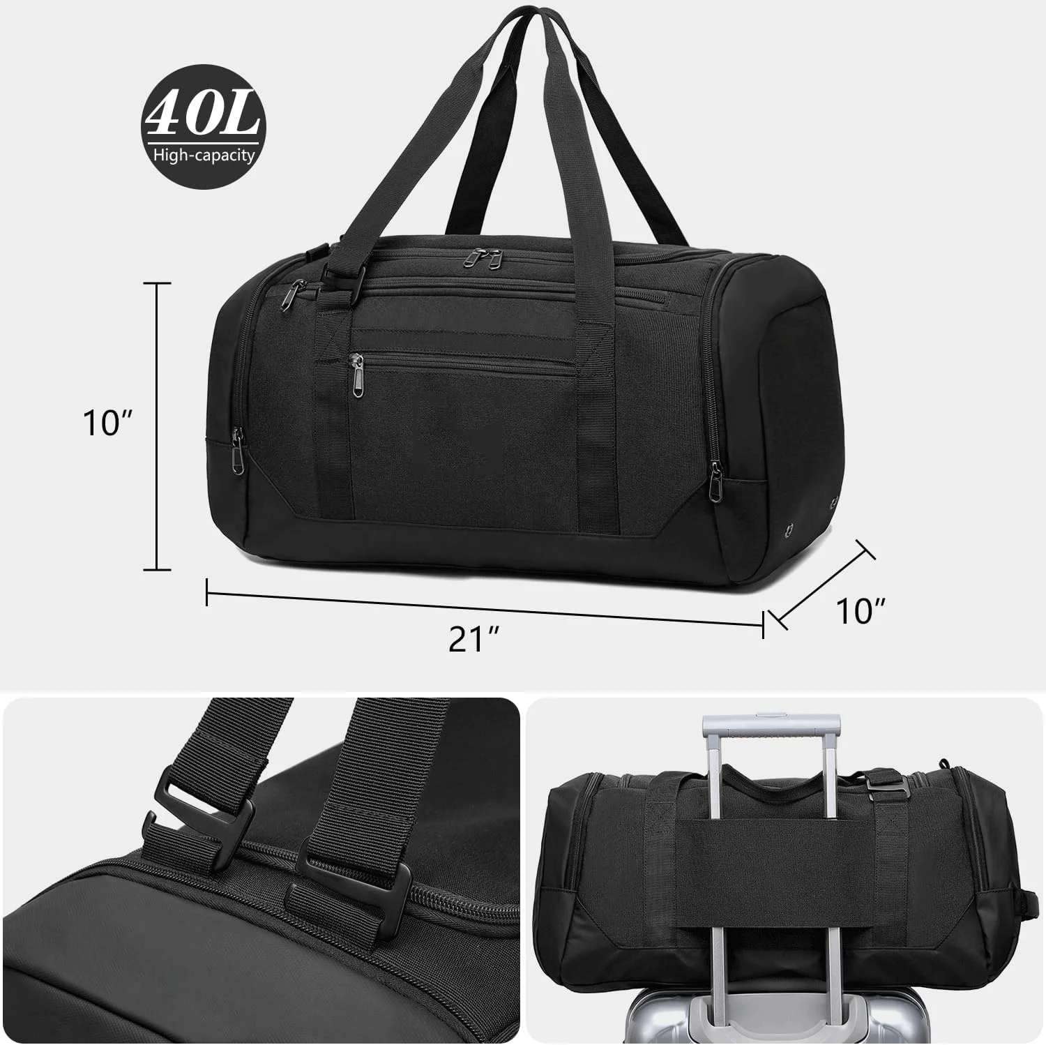 Gym Bag for Men and Women-Sports Duffle Bag with Shoe Compartment Sports Bag for Yoga Travel Swimming Camping