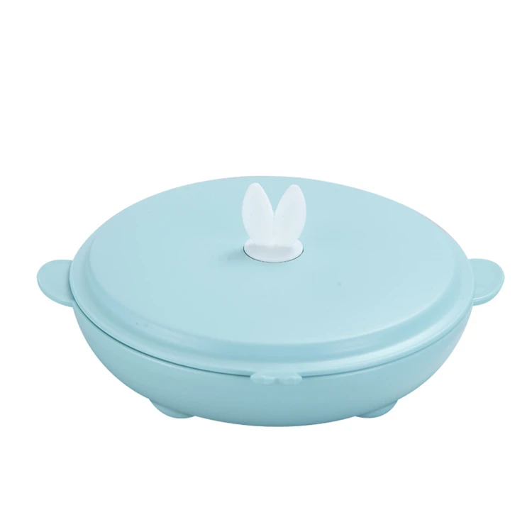 
Creative Rabbit Ear Shape Children Stainless Steel Dinnerware Snack Plate Lunch tray 