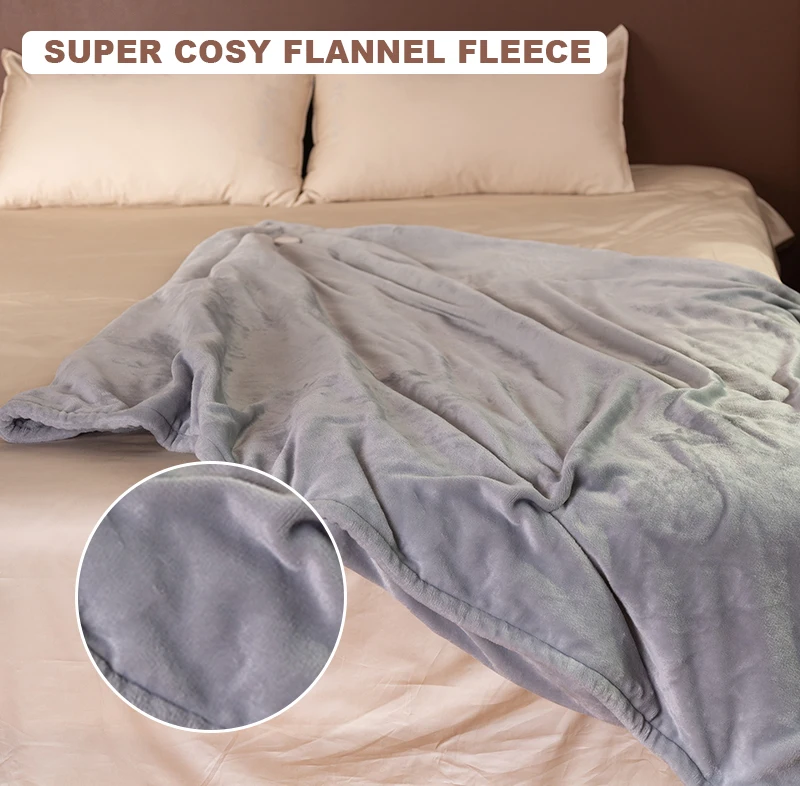 5 days delivery 180*130cm Double flannel grey 220v electric heated blanket