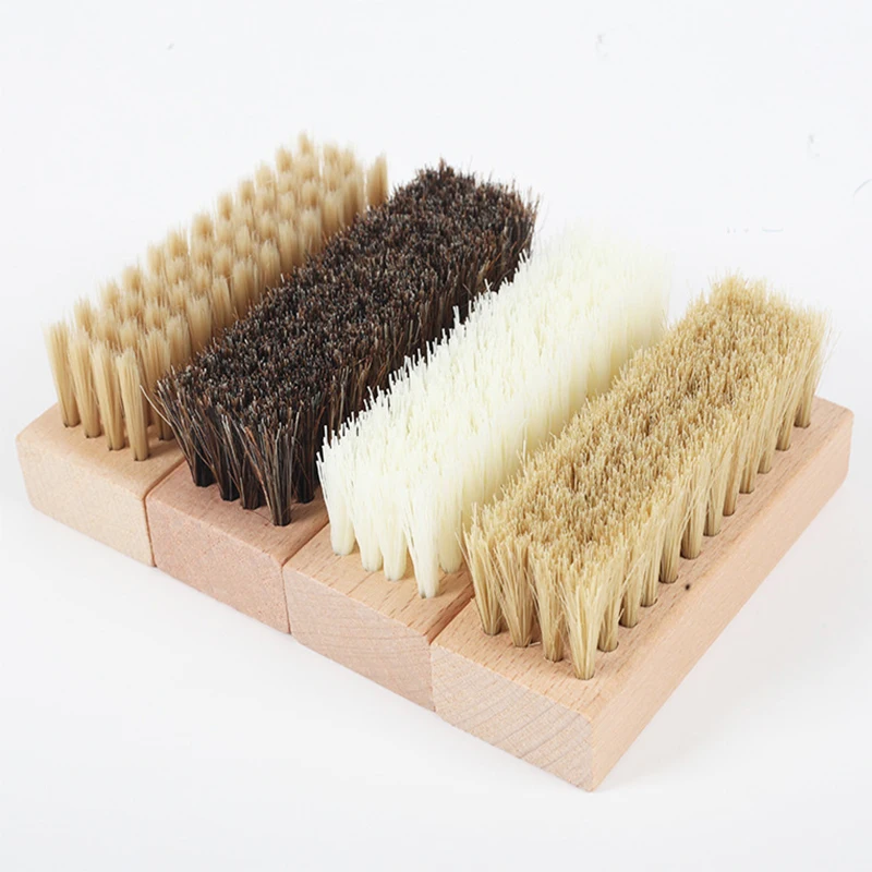 Factory price sneaker wooden shoe brush for cleaning shoe