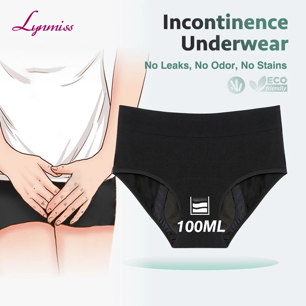 High capacity 100ML Period Incontinence Panties Twill Bamboo Reusable Reusable leak proof Incontinence Underwear