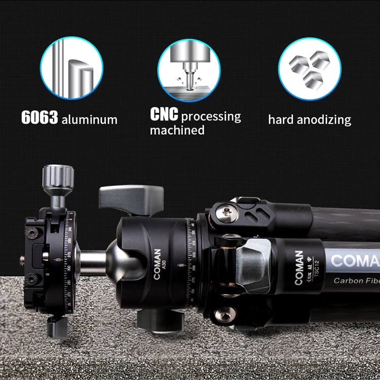 
Coman Carbon fiber Professional new product TSC12A30 portable tripod for dslr camera tripod compact highly quality 