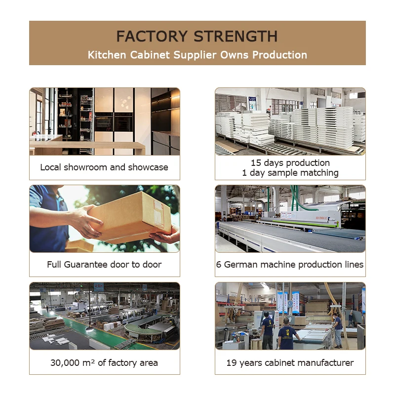 Prodeco Furniture Custom Best Maker of Black Brown Modular Fiberglass Kitchen Cabinets Design for Project