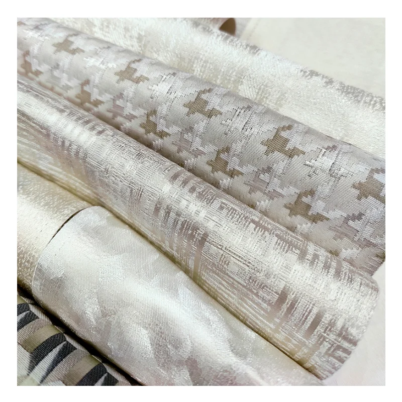Bomar  Manufacturers Supplier Premium Quality Home 2.8 Meters Luxury 100% Polyester Jacquard Curtain Fabric Material Roll