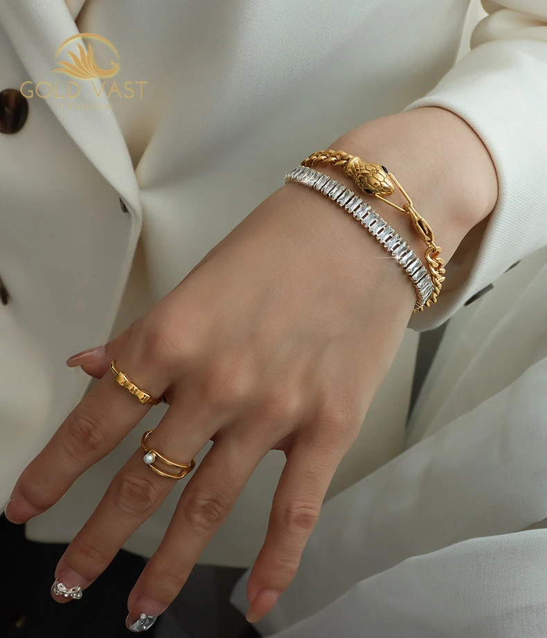 
trendy stainless steel gold plated bracelets & bangles bracelets sets alloy charm bracelet in zinc alloy jewelry bijou bijoux or 