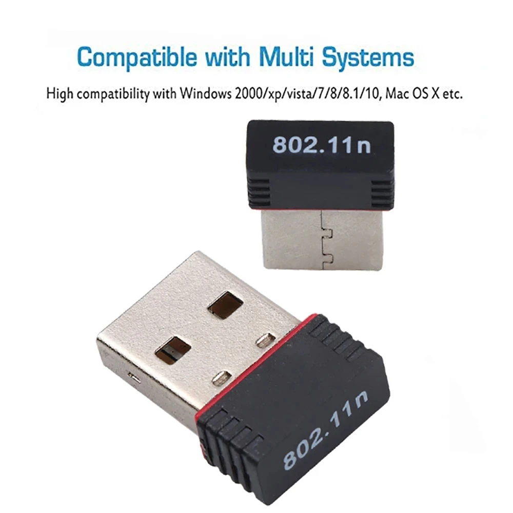  Мини USB WiFi адаптер N 802 11 b/g/n Wi-Fi ключ с высоким коэффициентом усиления 150 Мбит/с Беспроводная антенна для