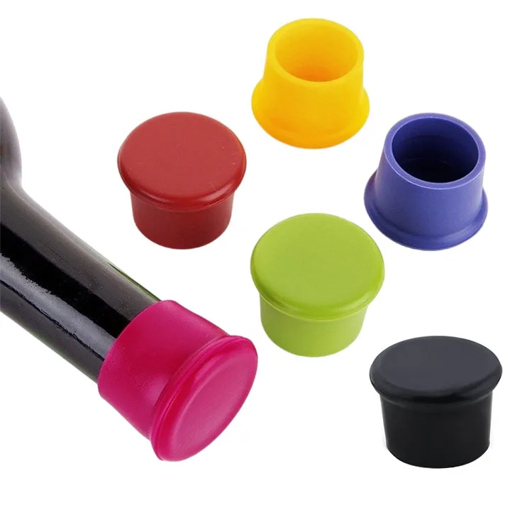 Custom Food Grade Beer Caps Leak-proof Wine Bottle Lids Wine Accessories Gift Reusable Bottle Cover Silicone Wine Stopper