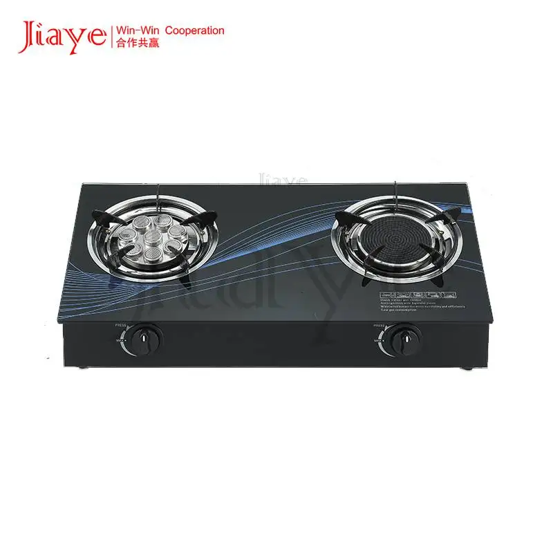Jiaye High Quality Kitchen Appliances Double Burner Gas Stove Table Gas Cooker Household Desktop Gas Cooktops