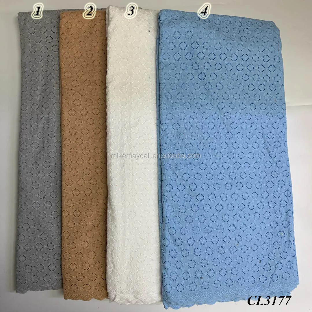 
2021 Latest Nigeria Swiss Laces High Quality Swiss Voile Laces Switzerland Cotton African Dry Lace Fabric 