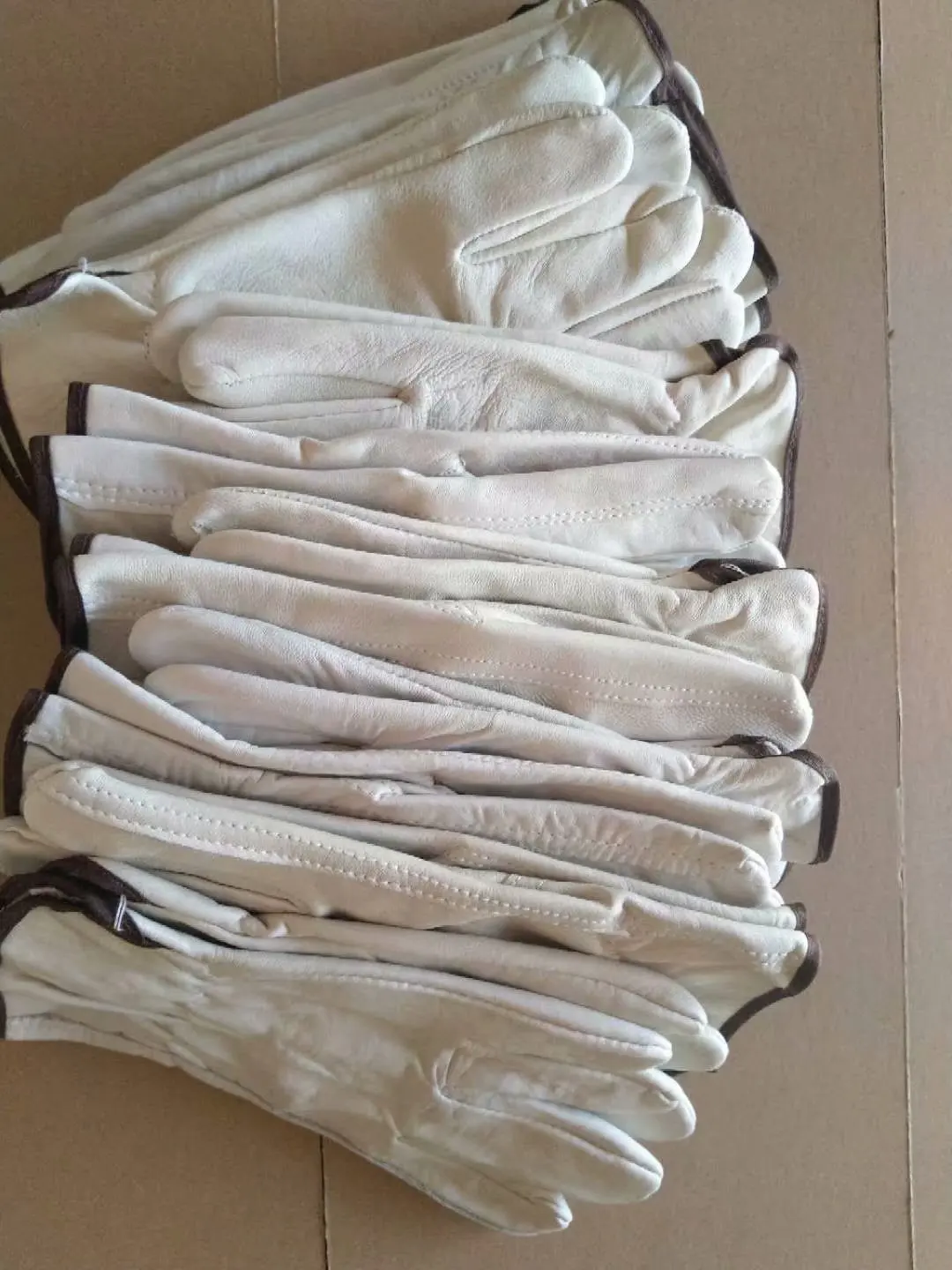 Swelder 2022 Factory Cheap 10inch White Color Sheep Leather Work Gloves unlined soft and comfortable