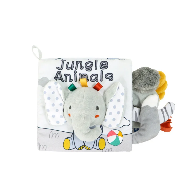 2024 New design Funny Animal Tails Cloth book Baby toy for kids