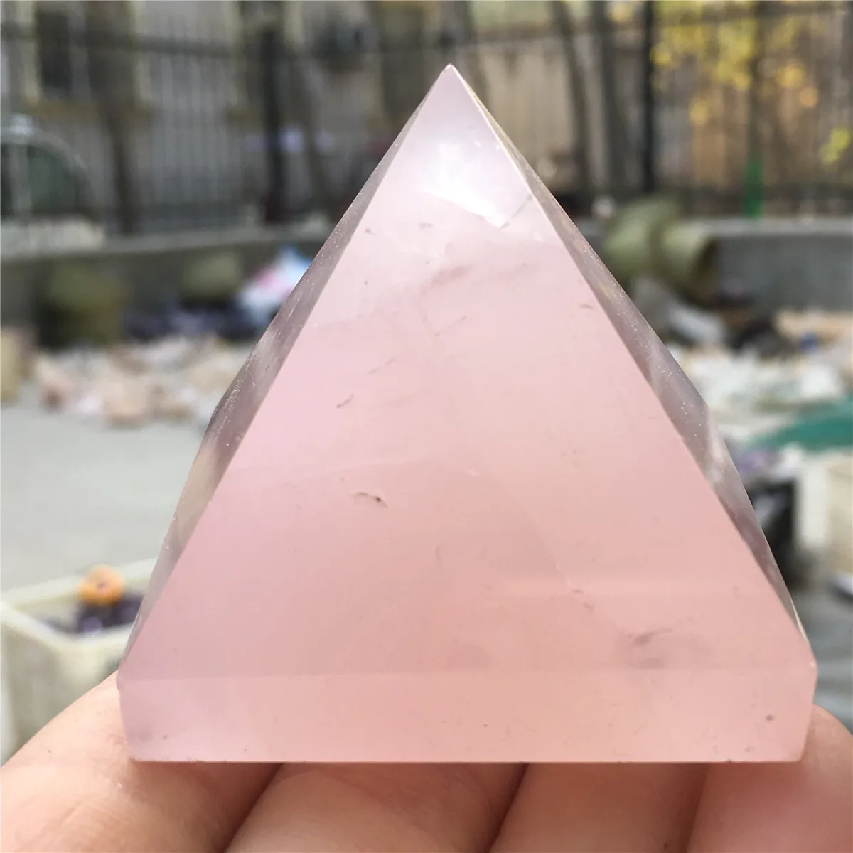 Egypt Pyramid Stone Sculpture crystal quartz Statue Chakra Reiki Carved Fengshui Crafts Healing Spiritual Crystal