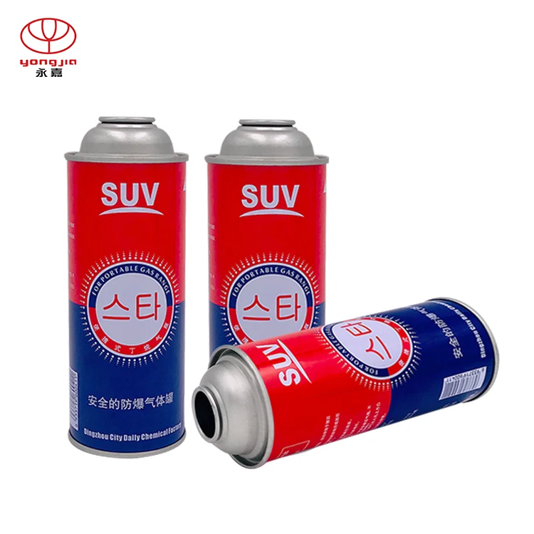
Aerosol tin can for butane gas and refillable aerosol empty spray butane gas 