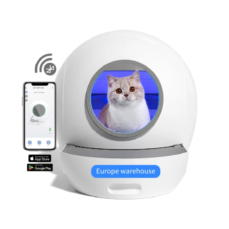 Automatic Cat Litter Tray With App Control Cat Litter Sandbox For TofuLitter Self-Cleaning Litter Box For Multiple Cats