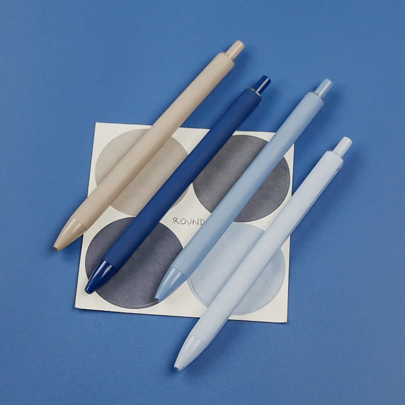 2024 new high quality white plastic branded logo best point ballpoint 0.5mm 0.7 custom design pen