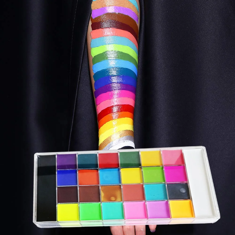 26 Creamy Flash Colors Non-toxic Oil-based Face Body Paint Palette