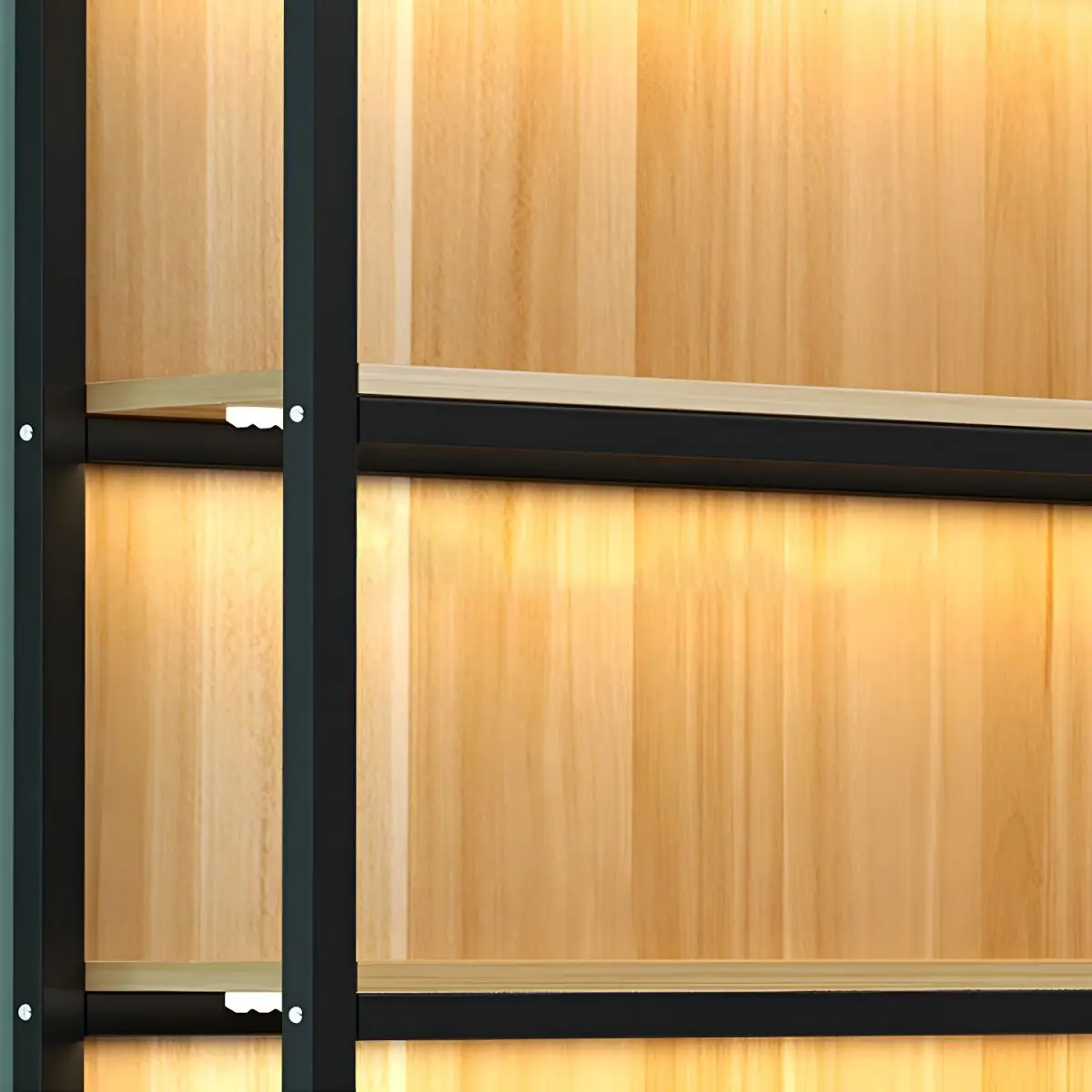 Custom Design Adjustable Multi Layer Wooden Display Stand Durable Thick Panels Wall Shelf Metal Wooden Rack for Cosmetic store