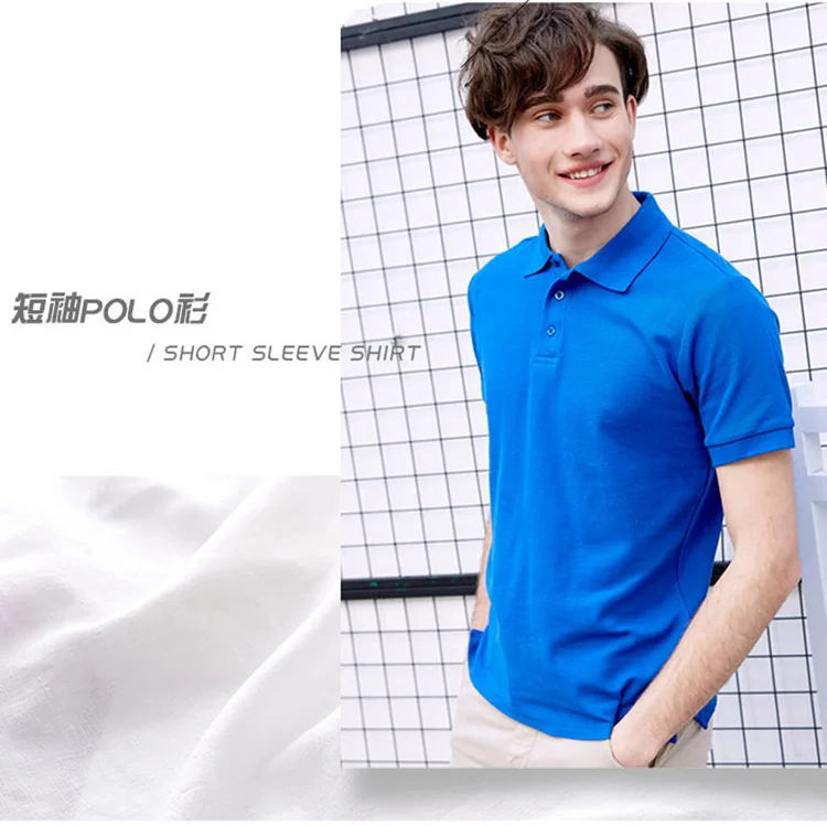 Custom Embroidery Logo 100% High Quantity Pique Pocket Pima Cotton Shirts Two Shirt Plain Polo T-Shirt