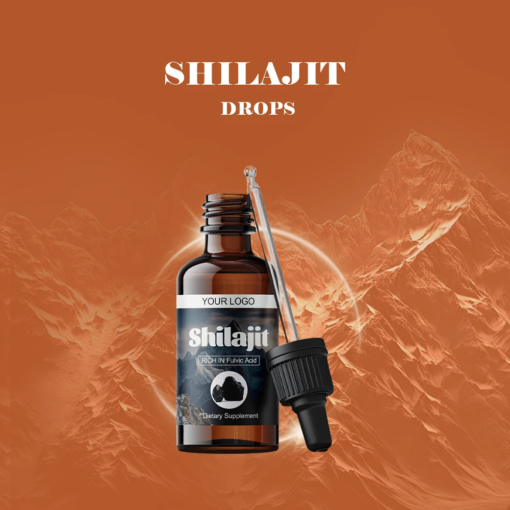 Pure Natural Shilajit Extract Liquid Himalayan Shilajit drops Rich in 85+ Trace minerals Humic Fulvic Acid for energy