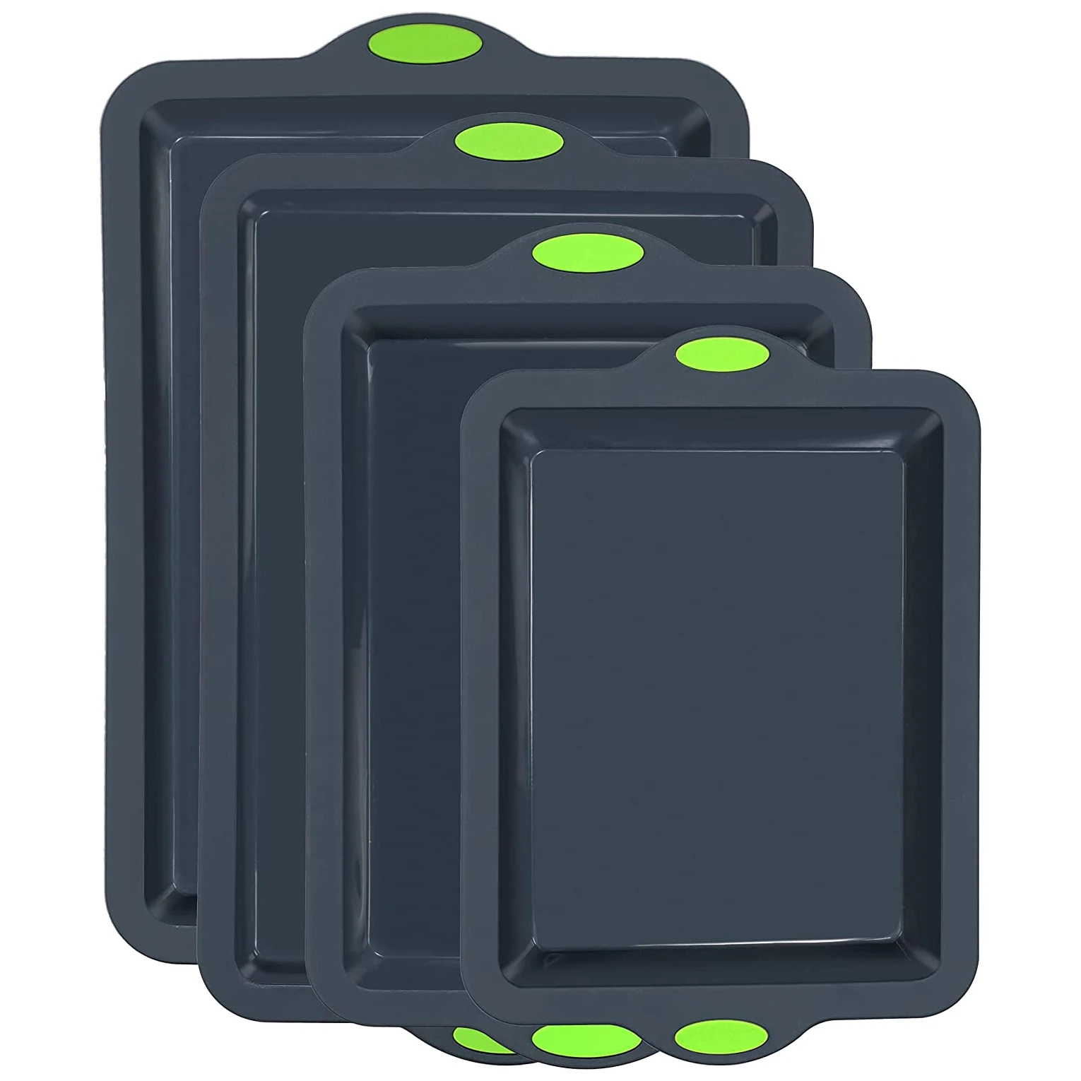 Bpa free food grade silicone Non-Stick Cookie Sheets Cake Pan heat-resisting Silicone Baking Pans Set