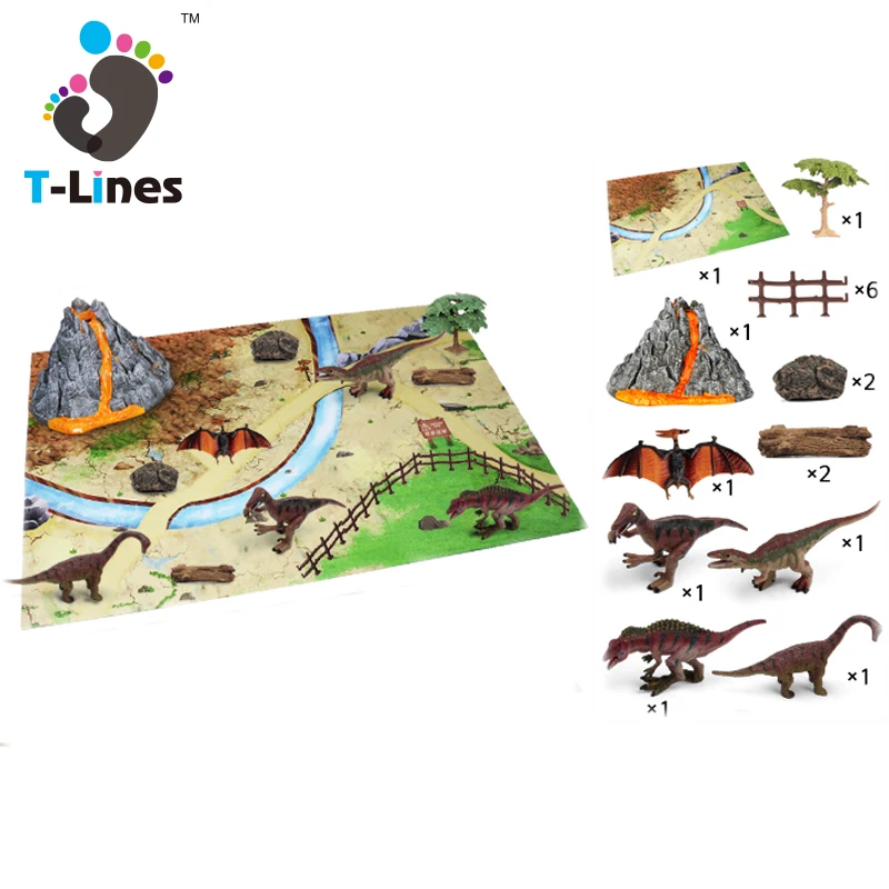 Popular Items Educational Realistic Small Dino Plastic Model Dinosaur Play-set Toys Figure Board Game For Kids