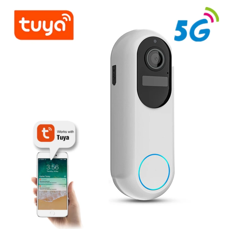 Tuya Video Intercom 1080P Wireless Smart Doorbell IP65 Waterproof Night Vision 5G Dual Band Two-Way Audio Motion Detection