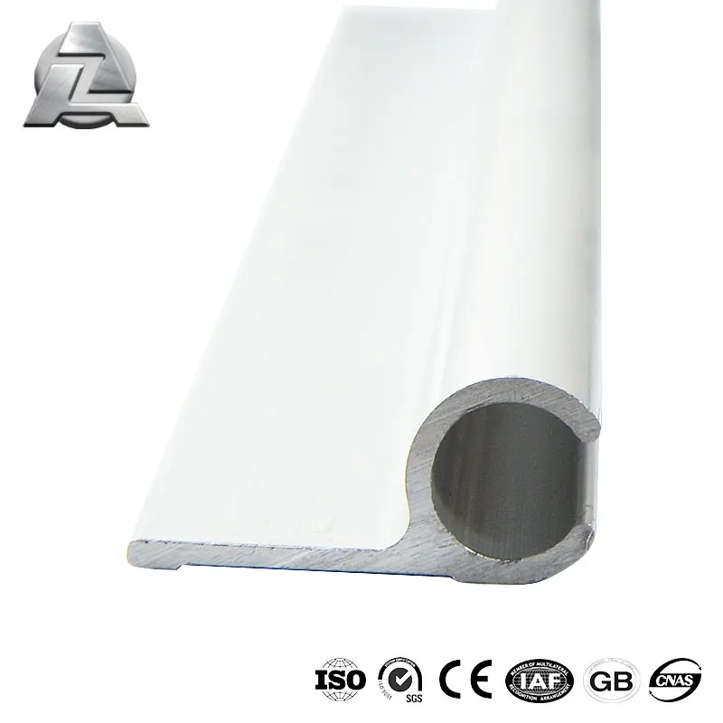 silver color anodizing ZJD-KS107 extrude aluminum awning keder rail track profile