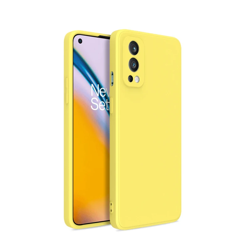 Высококачественный чехол из жидкого силикона для Oneplus Nord 2 5G Pro, задняя крышка с микрофиброй внутри